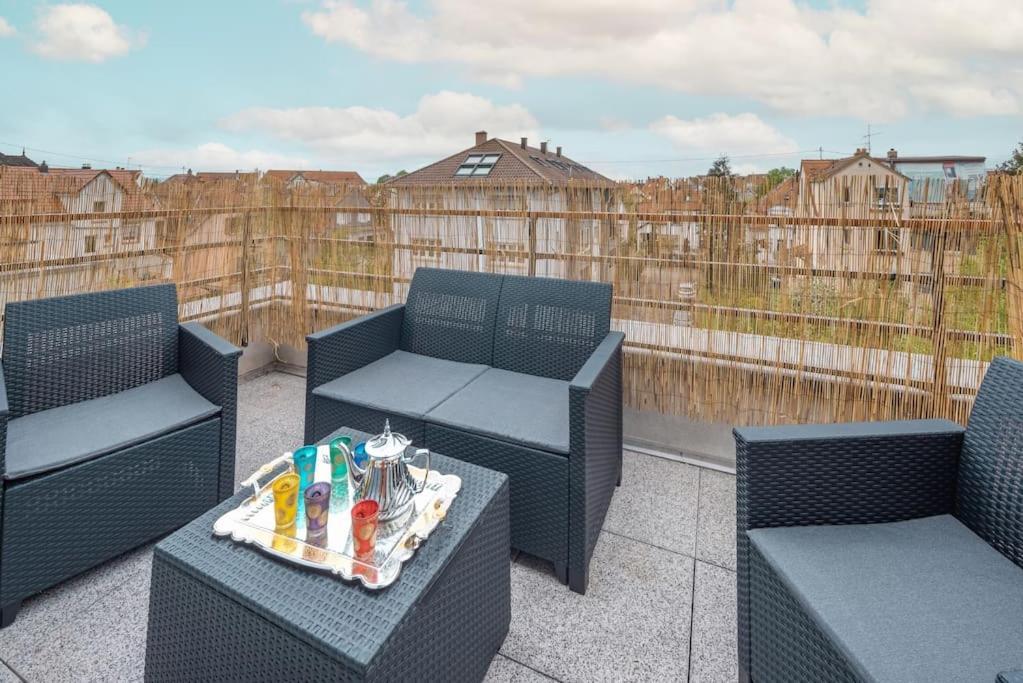 L'Excellence-8Min Aeroport-Terrasse-Parking Prive Apartment Lingolsheim Luaran gambar